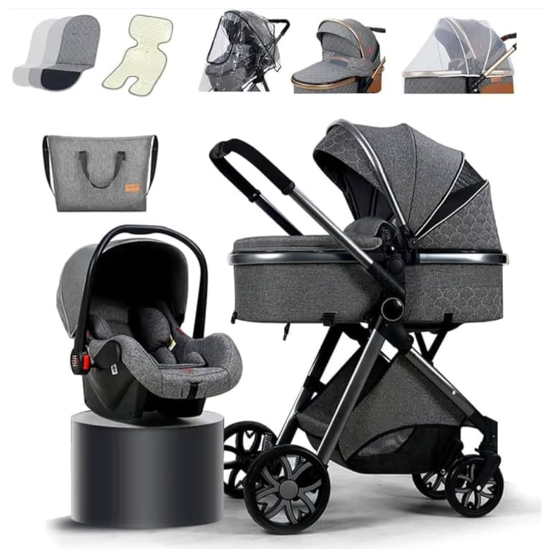Multi functional baby stroller 360 degree rotation with baby Car Seate Jollyza Toys