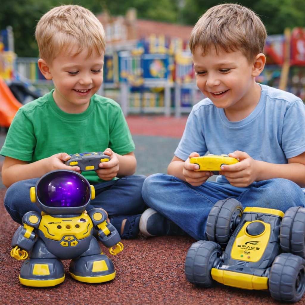 2-In-1 RC Space Robot & Stunt Car – Action Combo Series