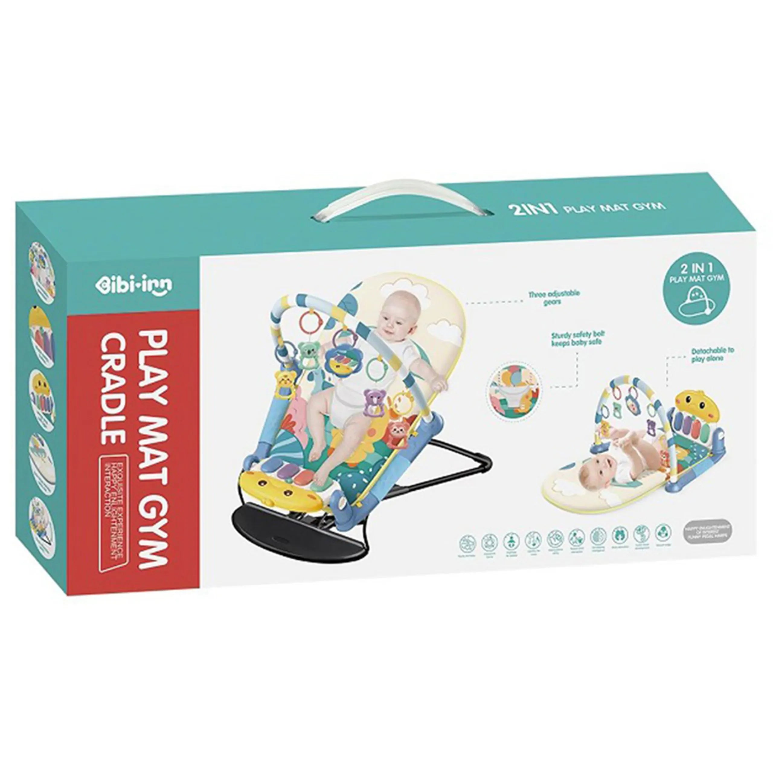 2-in-1 Baby Activity Play Mat & Cradle Soft, Safe & Adjustable Design