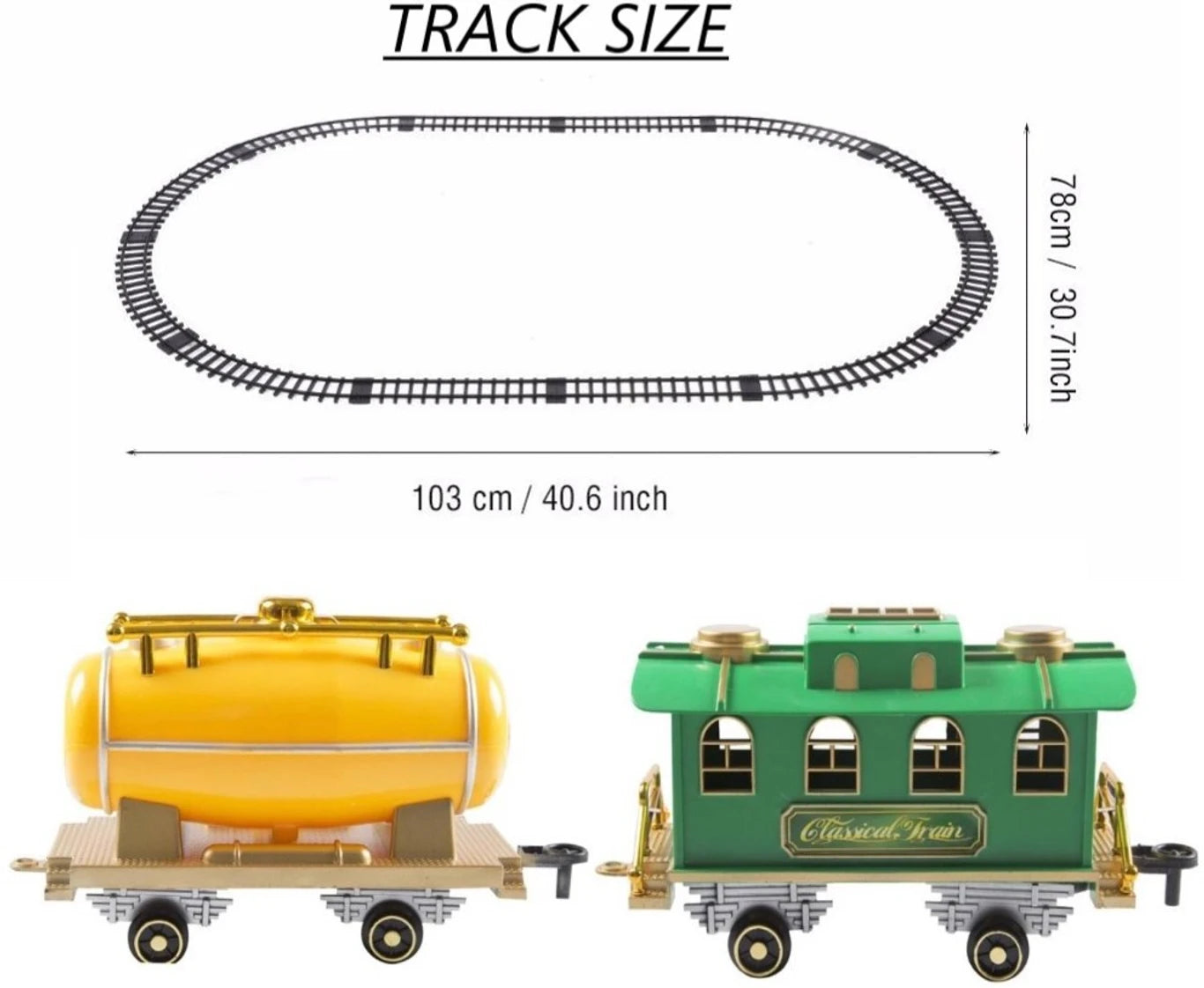 ToyGalaxy Remote Control Train Set 21 Pieces, Real Smoke, Sound & 103 CM Track