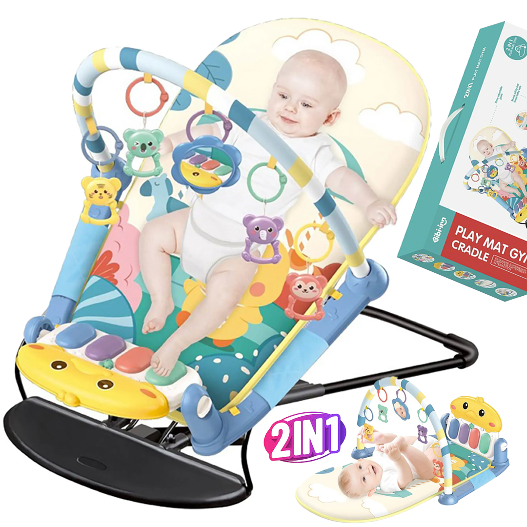 2-in-1 Baby Activity Play Mat & Cradle Soft, Safe & Adjustable Design