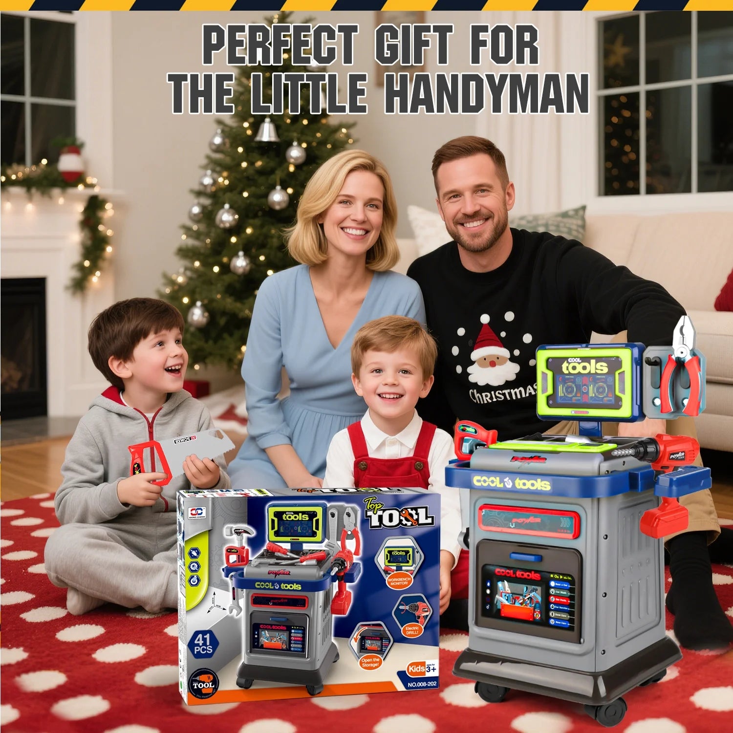 مقعد 41 قطعة للأطفال مع لعبة Workbench Toddler STED STER