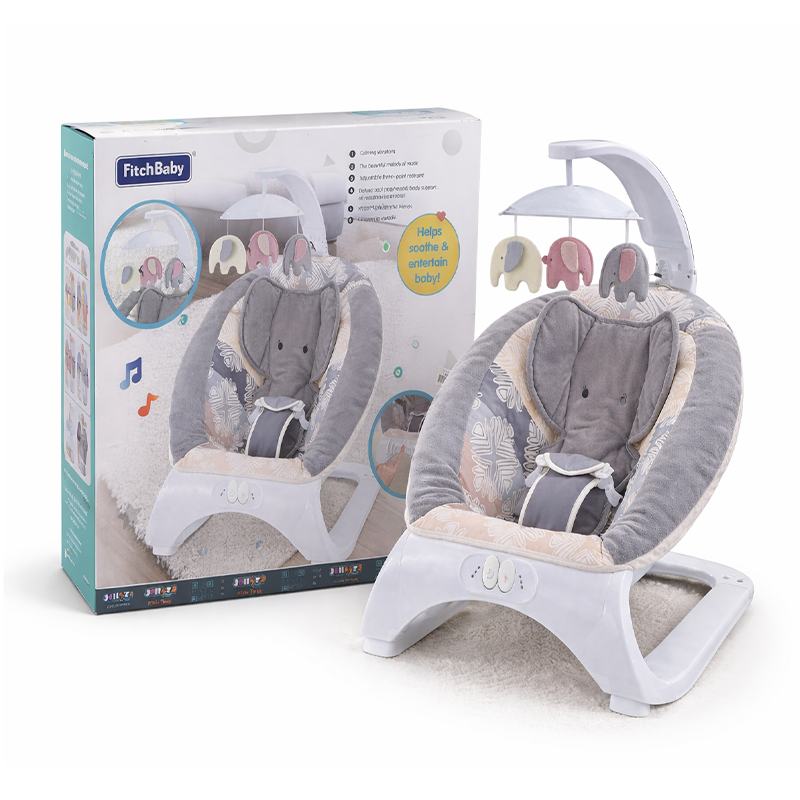Baby Musical Bouncer Chair with Vibration & Toy Bar