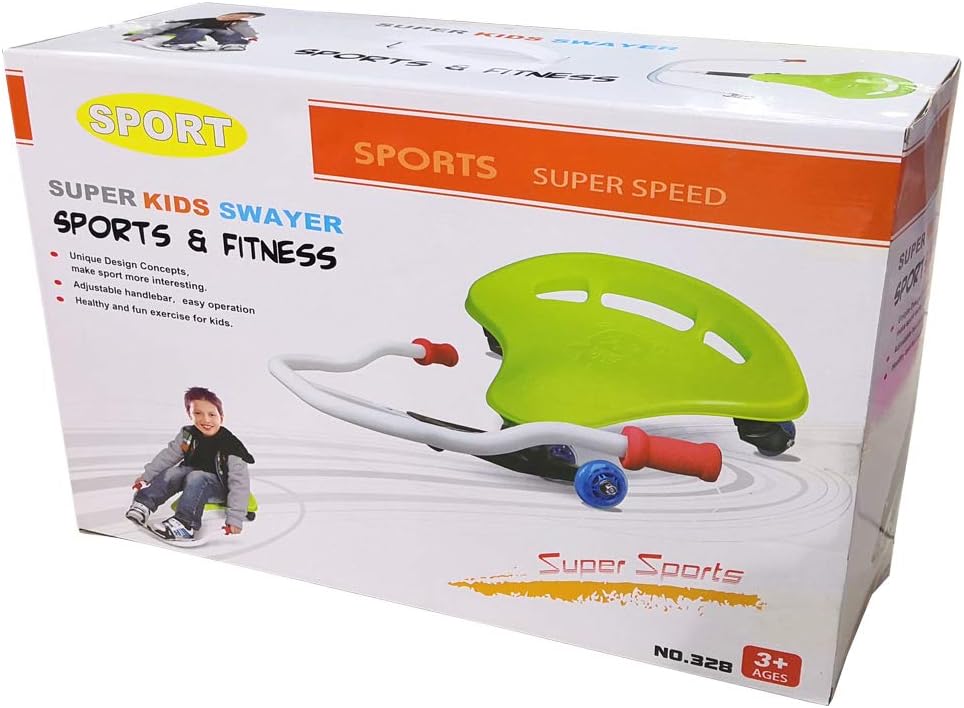 سكوتر سوير للركوب واللعب في الهواء الطلق (عجلات من البولي يوريثان، مقود قابل للتعديل، مقعد بلاستيكي فائق المتانة)