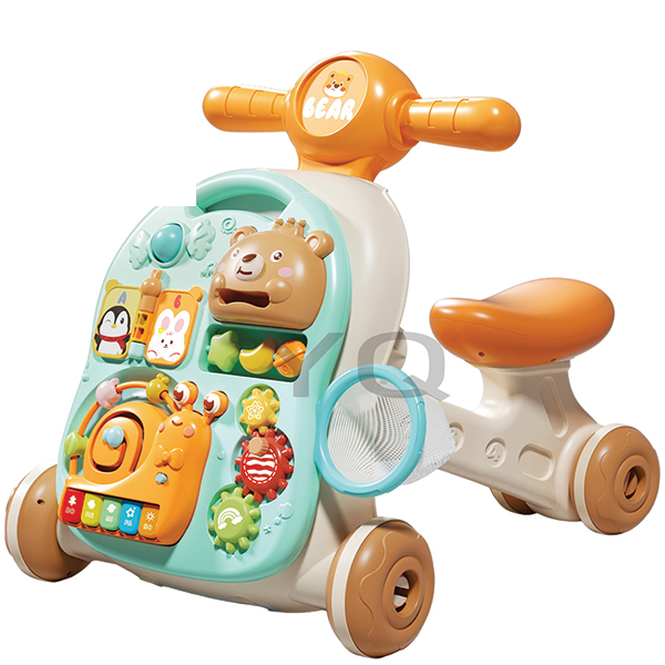 4-in-1 Baby Walker & Scooter Motorcycle Style Activity Center