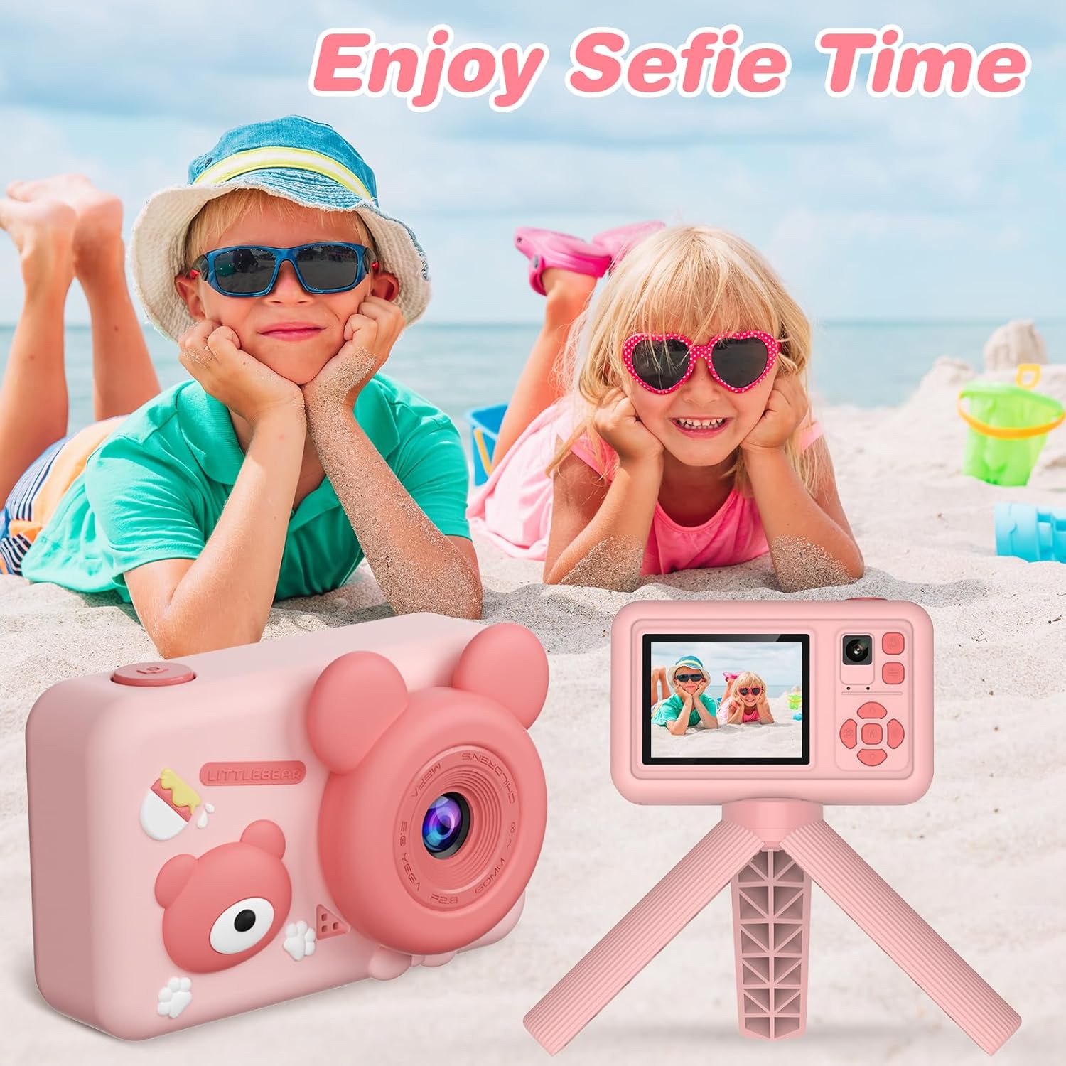 Kids Camera 32GB Dual 4800W HD Cameras & 1080P Video Recording