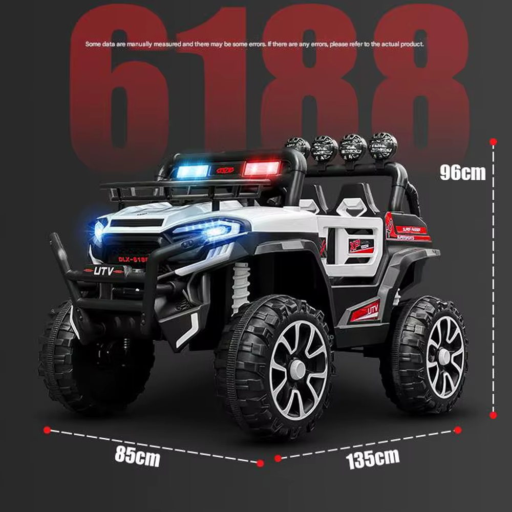 4 Motors Manual and Remote Control Super Super 12V بطارية 12 فولت بالدواسة الكهربائية ذات الأربع عجلات.