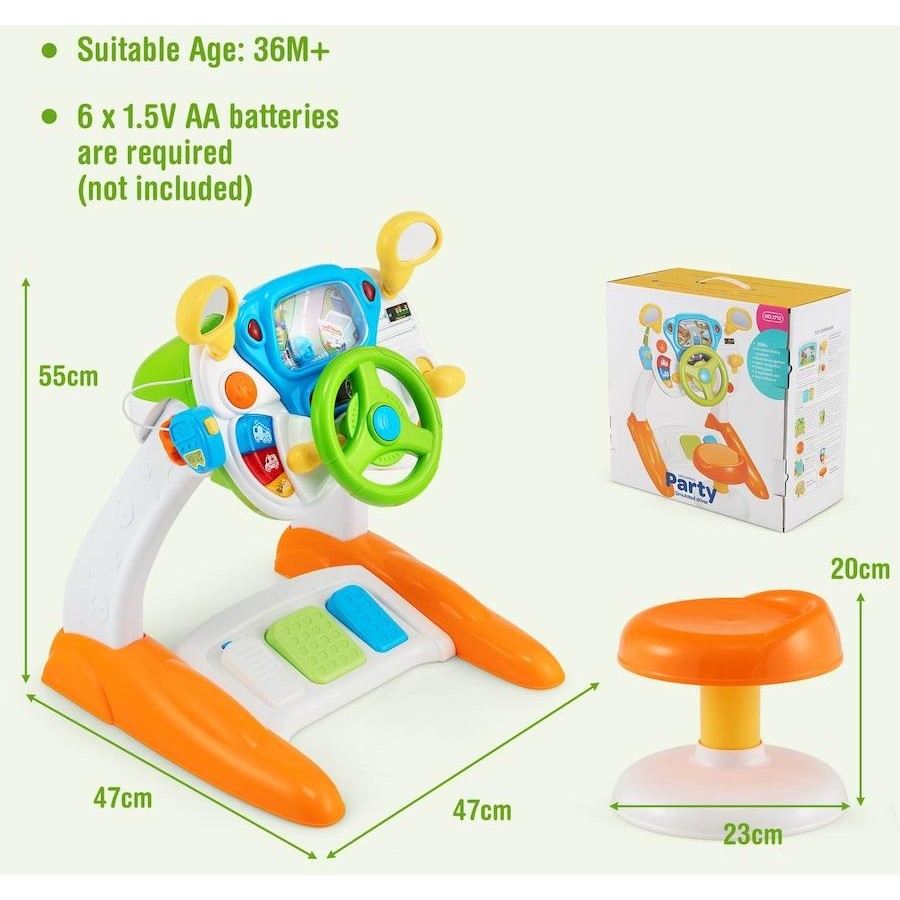 Kids Ride-On Driver Toy Car Simulation with Lights & Sounds 3 Years +