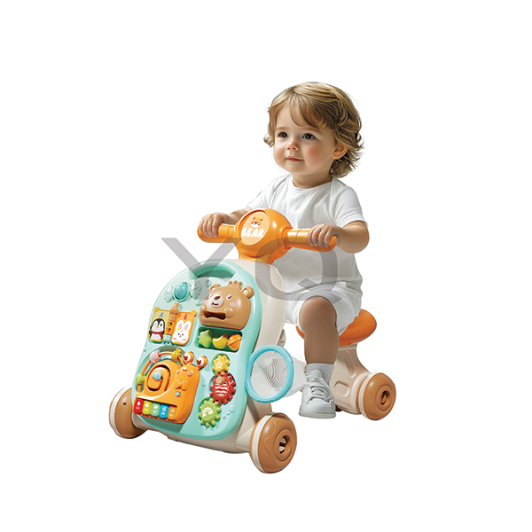 4-in-1 Baby Walker & Scooter Motorcycle Style Activity Center