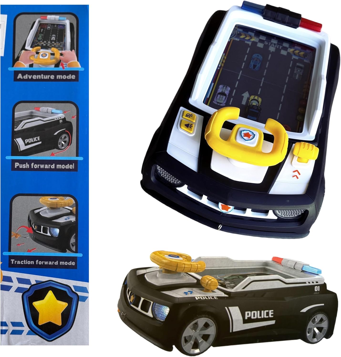 Car Racing Adventure Simulated Driving Game with Sounds Musical Steering Wheel Racing Car