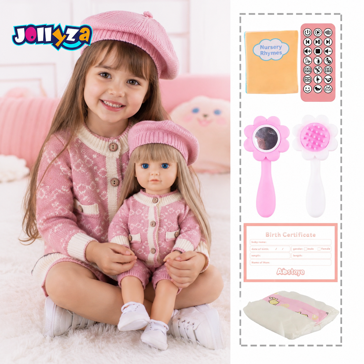 Jollyza® Branded 55cm Interactive Talking Silicon Doll In ARABIC Language