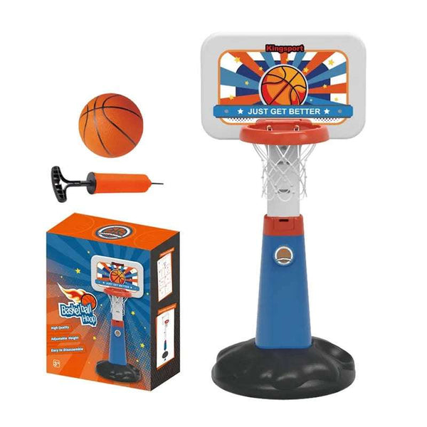 Children’s Adjustable Indoor/Outdoor Basketball Hoop Set Mini Basketball, Pump, Stable Base, for Ages 3+