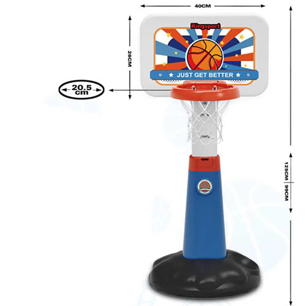 Children’s Adjustable Indoor/Outdoor Basketball Hoop Set Mini Basketball, Pump, Stable Base, for Ages 3+