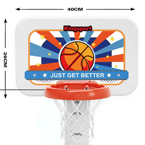 Children’s Adjustable Indoor/Outdoor Basketball Hoop Set Mini Basketball, Pump, Stable Base, for Ages 3+