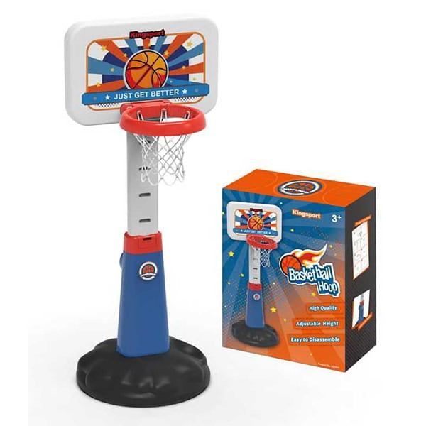 Children’s Adjustable Indoor/Outdoor Basketball Hoop Set Mini Basketball, Pump, Stable Base, for Ages 3+