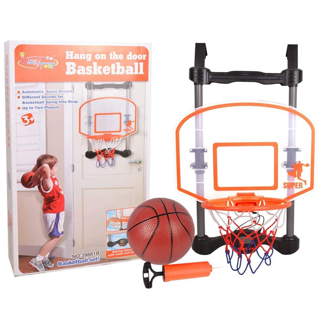 Door Basketball Hoop with Shot Clock & Sound Kids Electronic Scoring Game