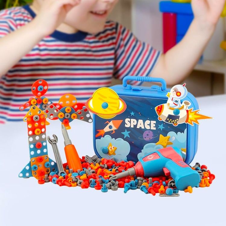 Ensemble de perceuses à piles pour enfants de 3 à 8 ans. Idée cadeau parfaite pour bébé fille et garçon.