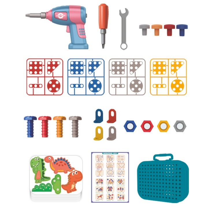 Ensemble de perceuses à piles pour enfants de 3 à 8 ans. Idée cadeau parfaite pour bébé fille et garçon.