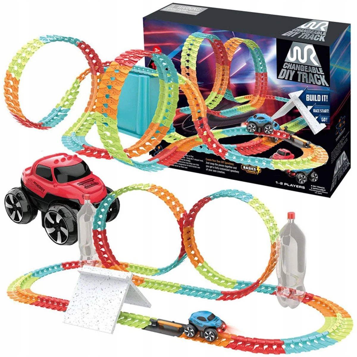 Flexible race track toy