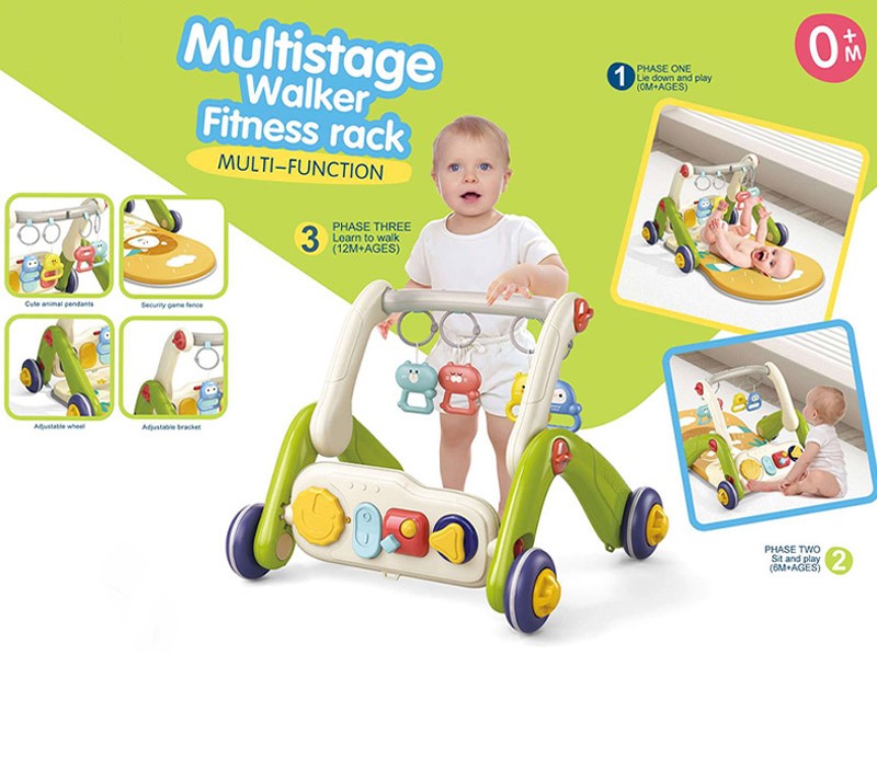 Multistage Baby Activity Walker & Fitness Rack – Interactive Learning Walker with Toys