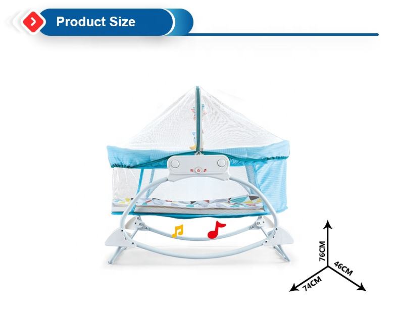 Portable Baby Bassinet Rocking Sleeper with Music, Vibration & Hanging Toys