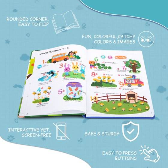 Interactive Sound Books for Kids Fun Learning & Play Early Education