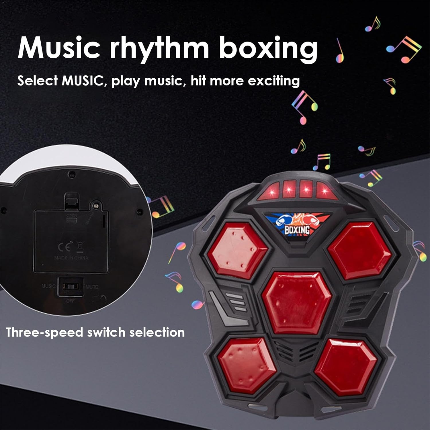 Kids Boxing Toy Set Interactive Electronic Reflex & Training Game for Hand-Eye Coordination