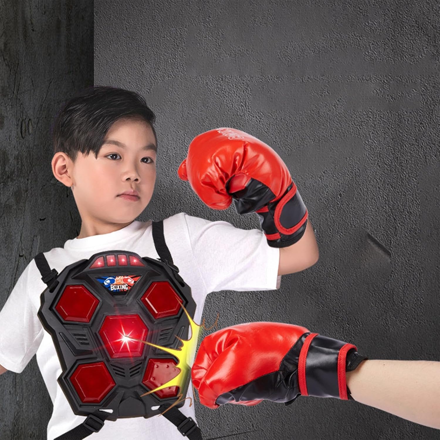 Kids Boxing Toy Set Interactive Electronic Reflex & Training Game for Hand-Eye Coordination