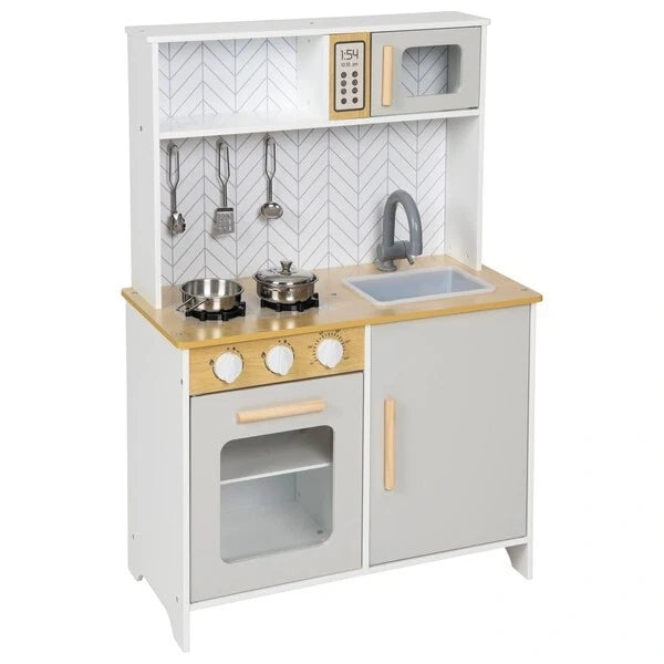 Kids Corner Play Kitchen Wooden Children Role Play Pretend Cooking Playset