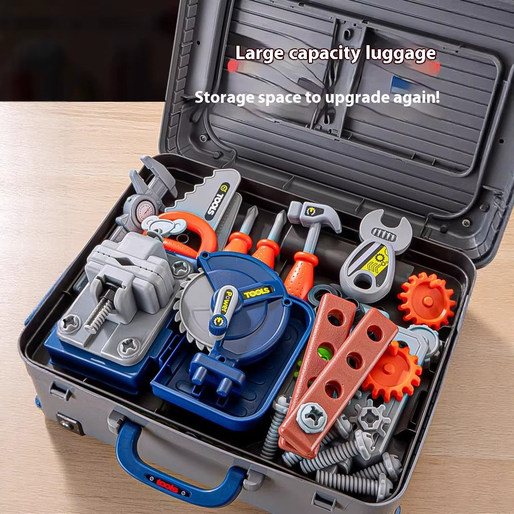 Kids Engineering Toolbox with Electric Drill & Screwdriver Set Plastic Toy