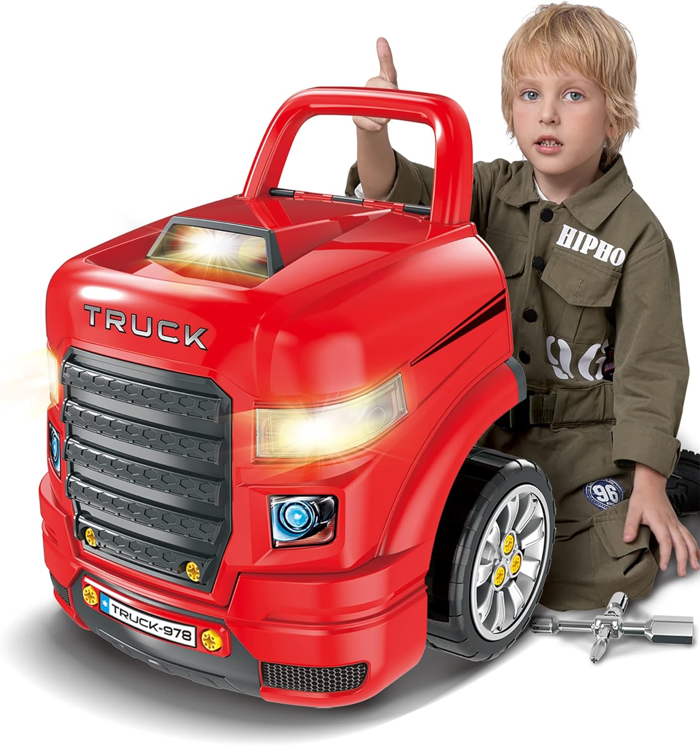 Kids Truck Mechanic Engine Workshop Toy with Lights & Sounds  Take Apart & Rebuild Engine