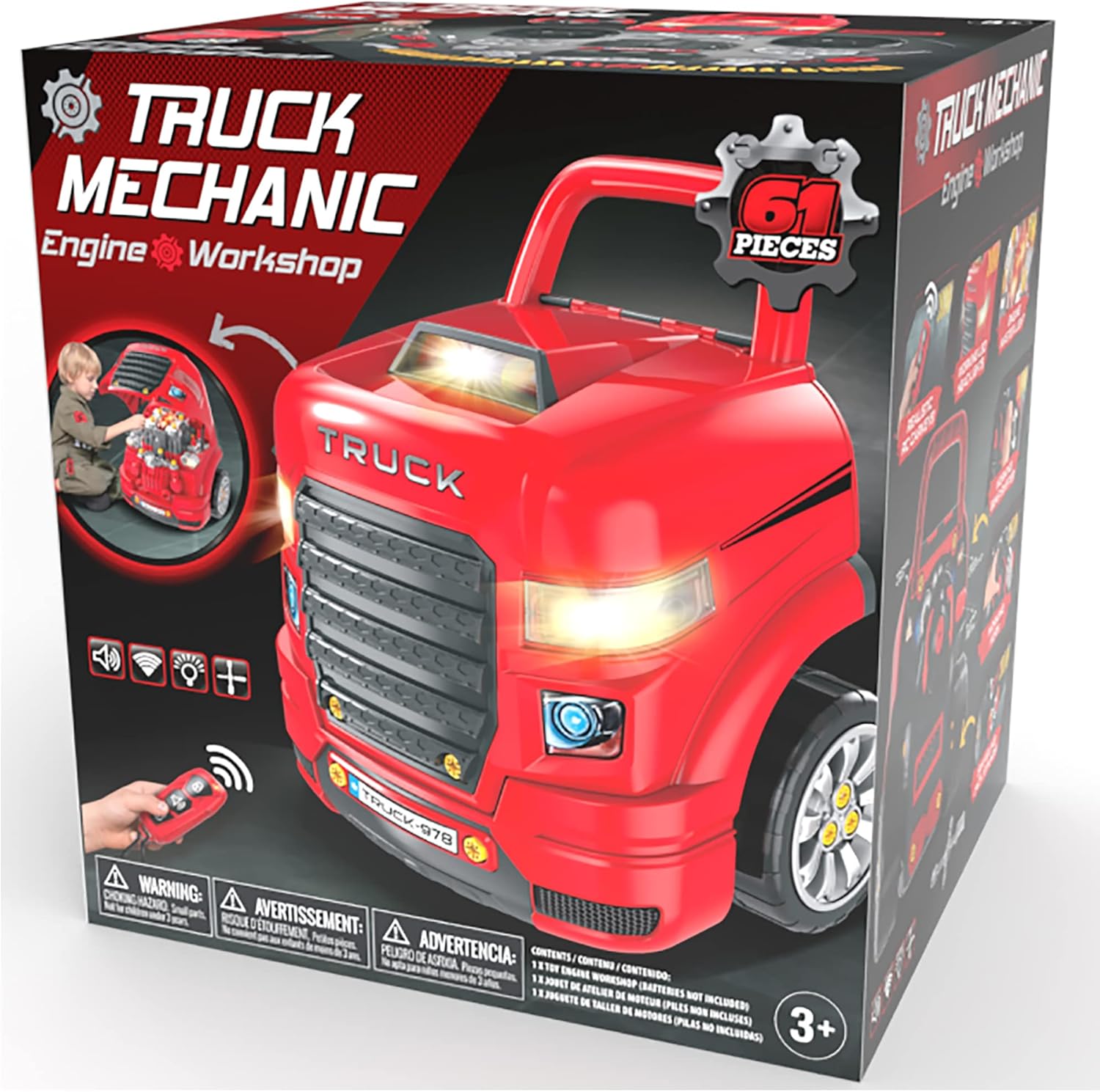 Kids Truck Mechanic Engine Workshop Toy with Lights & Sounds  Take Apart & Rebuild Engine
