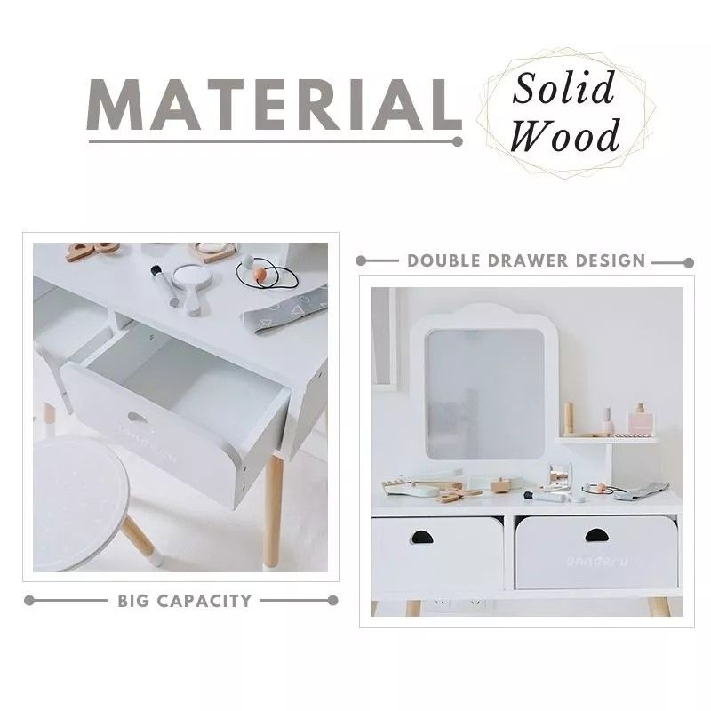 Kids' Dresser Table & Chair with Accessories