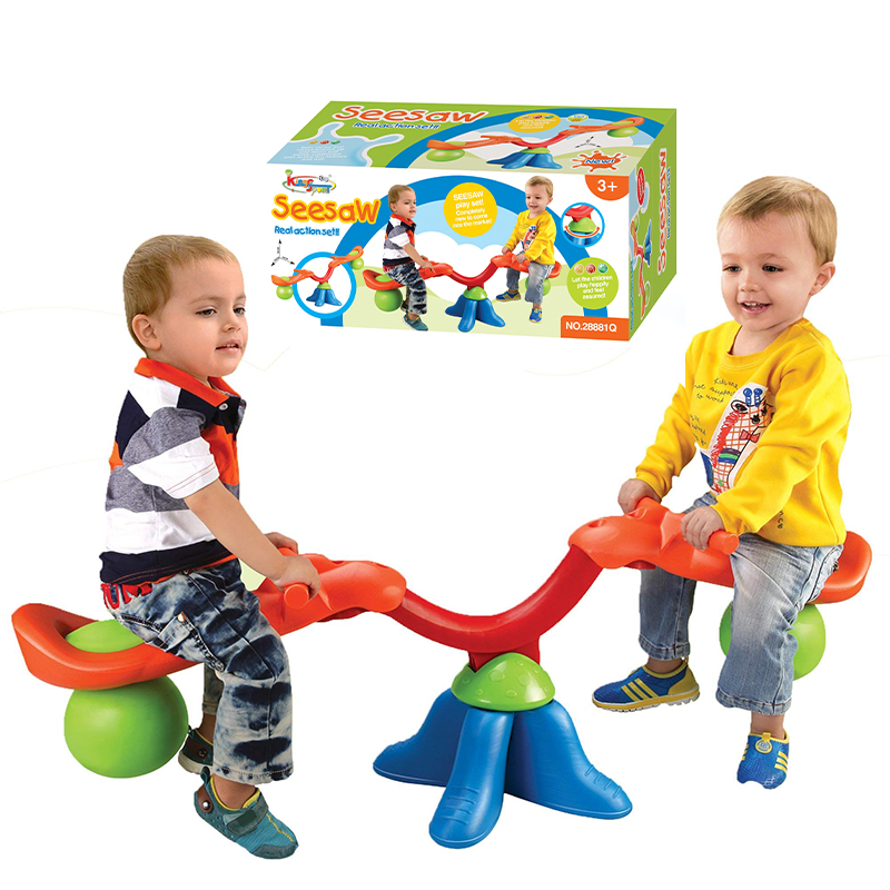 Kids Seesaw Children Toddlers Bouncing Seesaw Rotating Garden Outdoor Game Play
