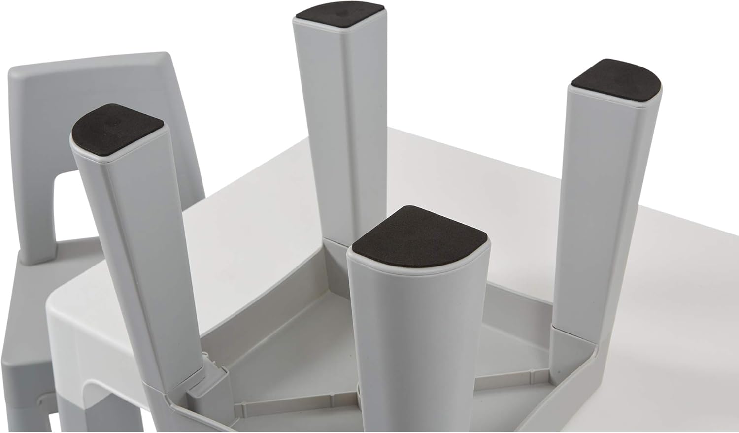 Liberty House Kids Adjustable Table & 2 Chairs White & Grey Set