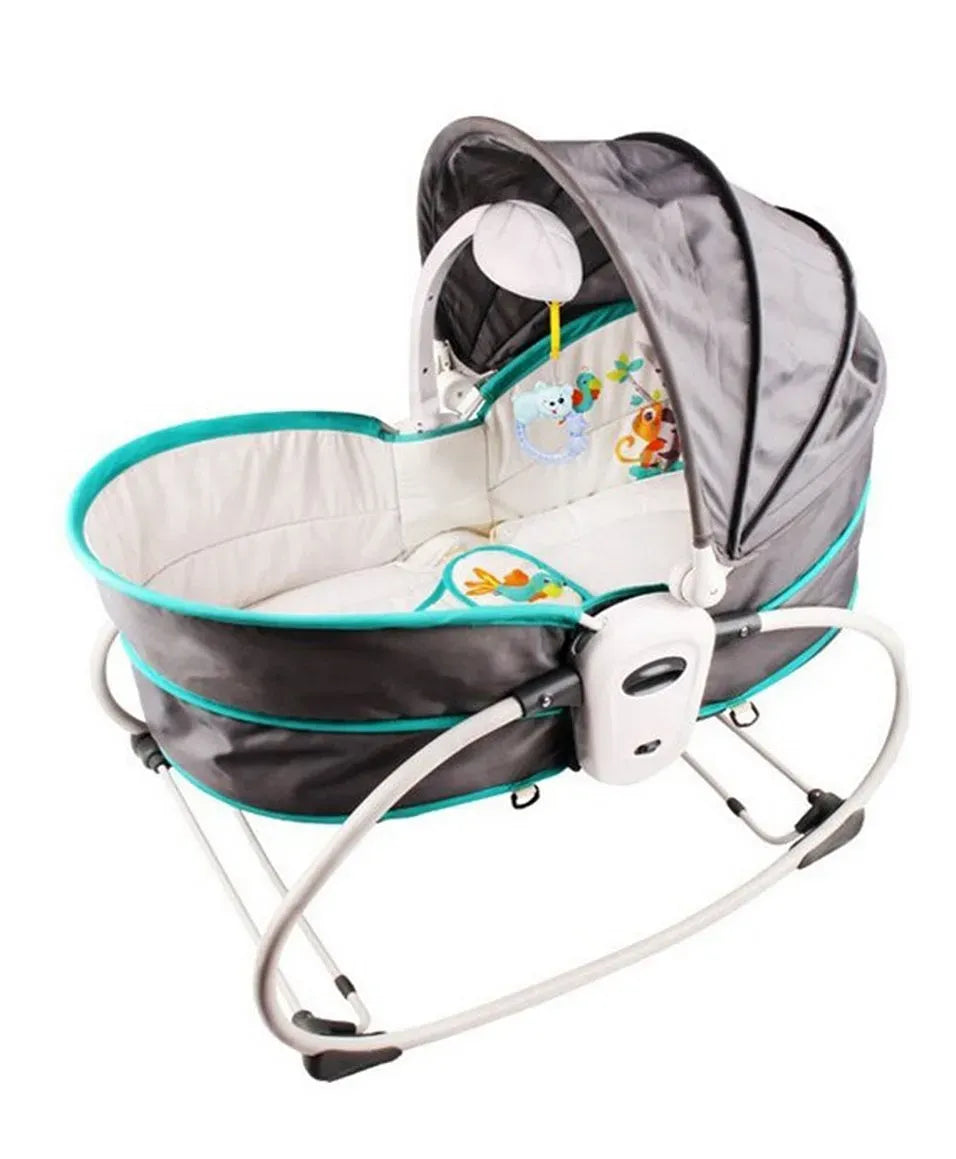 Little Angel 5-in-1 Baby Rocker Bassinet with Music & Auto Swing