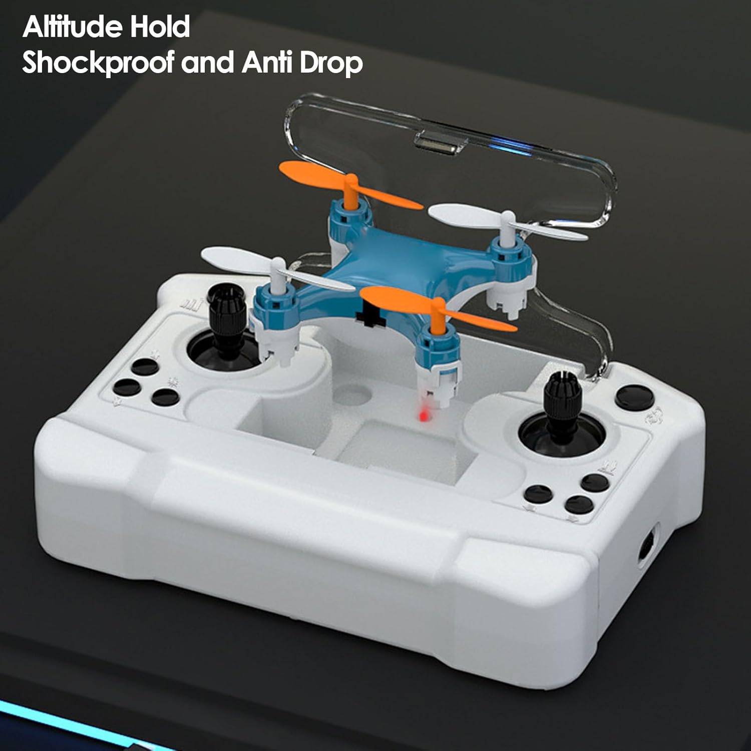 Mini RC Drone Quadcopter with Remote Control, LED Lights & Safety Protective Frame