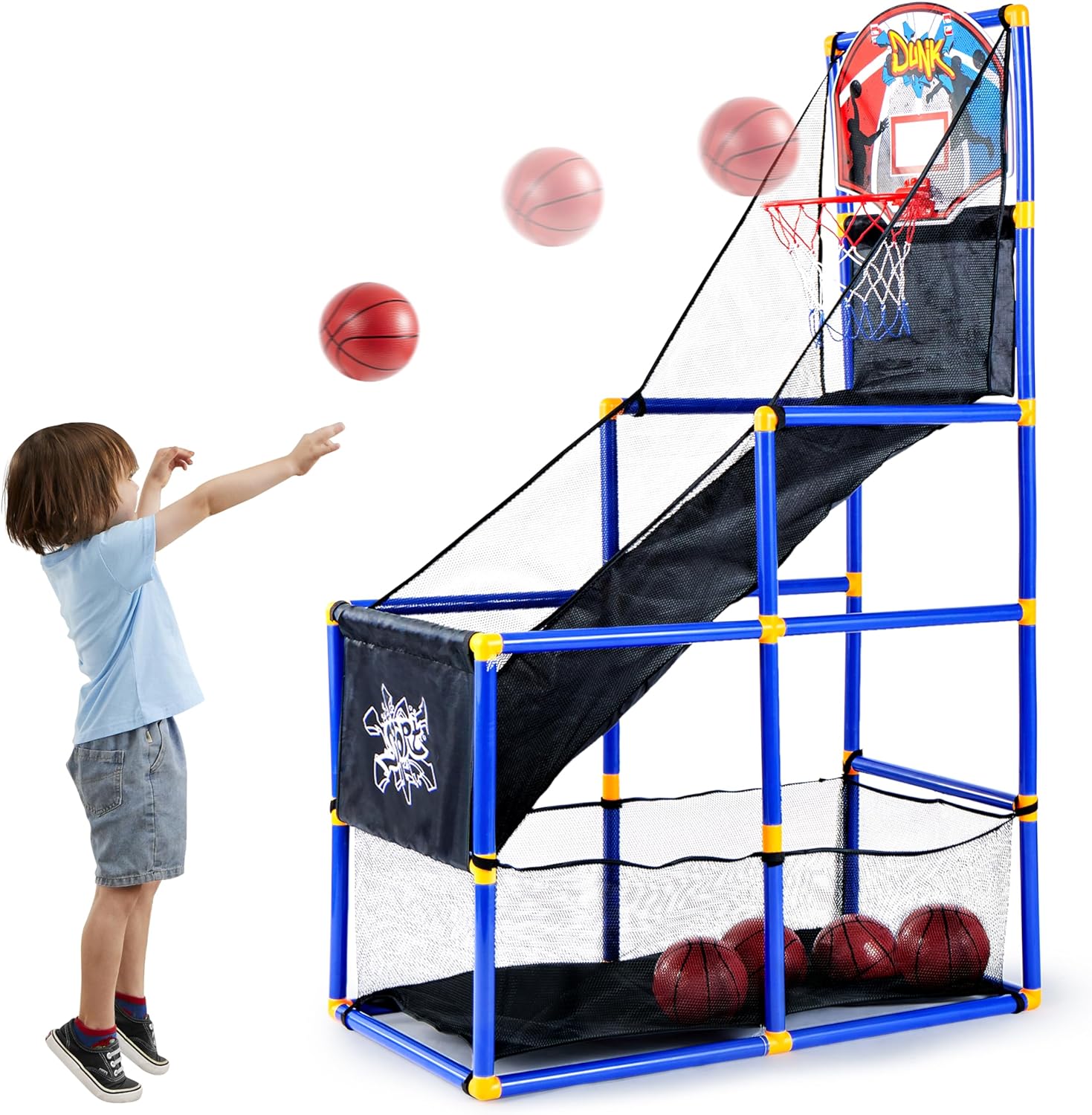 Portable Mini Indoor Basketball Hoop Stand Kids Training & Practice Game Toy