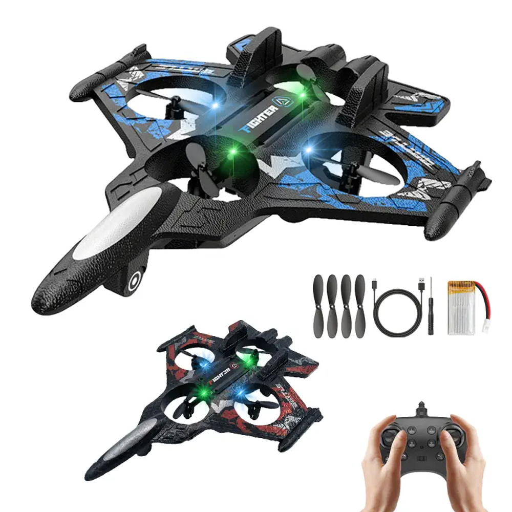 RC Jet Plane for Kids – 6-Axis Gyro, Auto Hover, 3D Stunts for 5 year + Blue