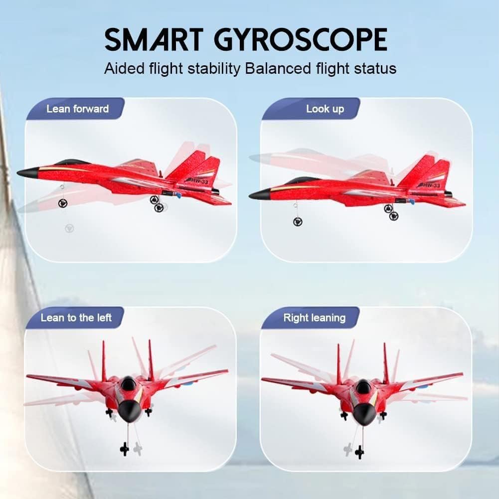 SUPER TOY 2.4GHz RC Glider Airplane Rechargeable Remote Control Flying Toy for Kids & Adults