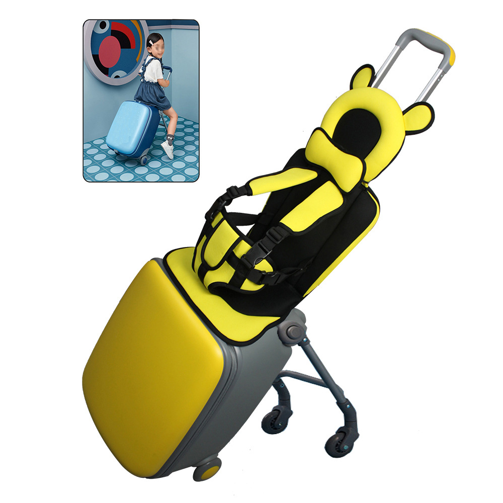 Saicheek Toddler Ride-On Travel Suitcase Baby Car Seat with Safety Rope & Travel Vest