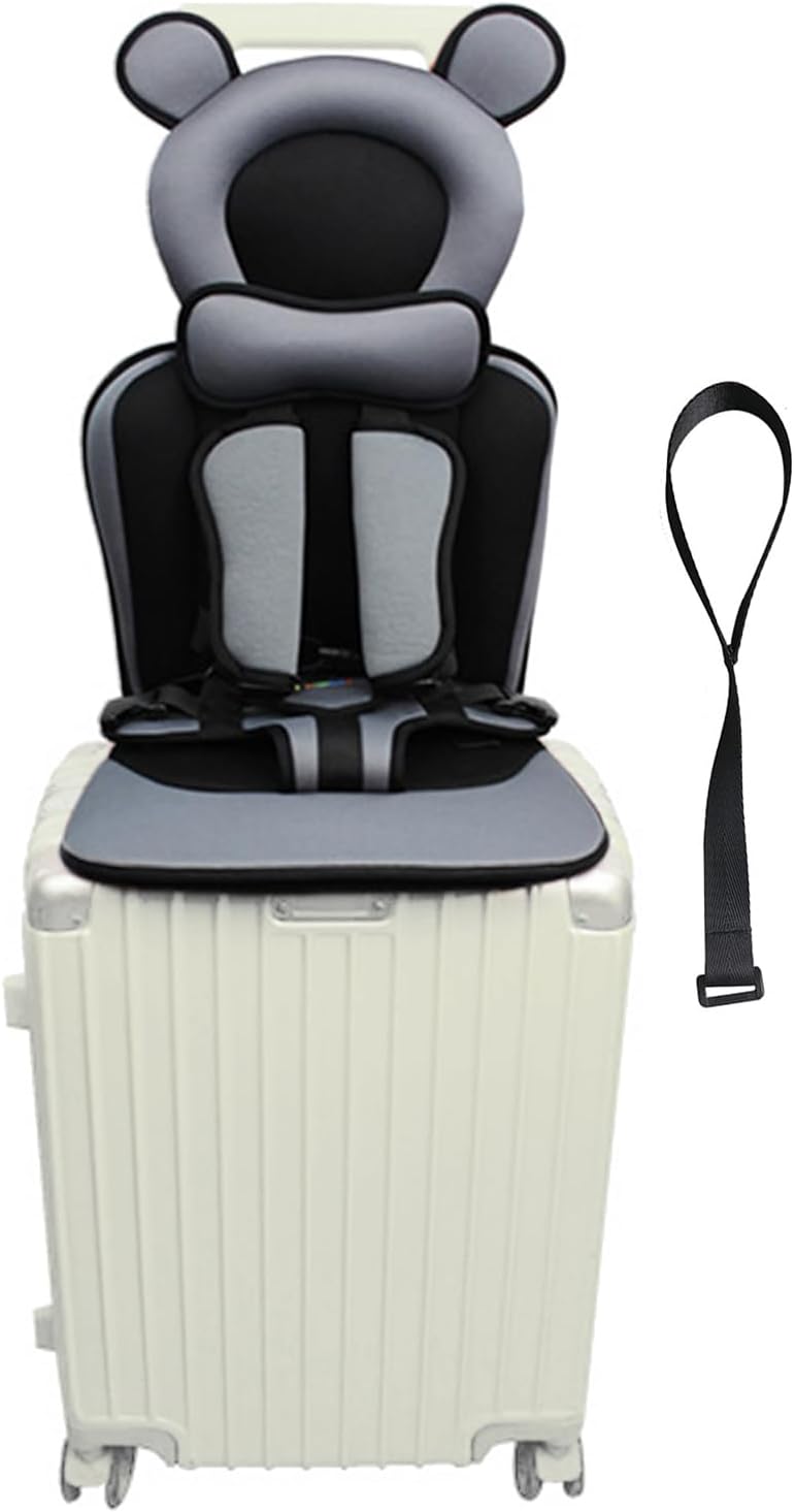 Saicheek Toddler Ride-On Travel Suitcase Baby Car Seat with Safety Rope & Travel Vest