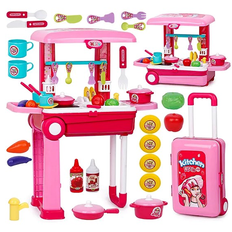 Smartcraft Little Chef Pretend Play Kitchen Set Pink Cooking Toy for Girls