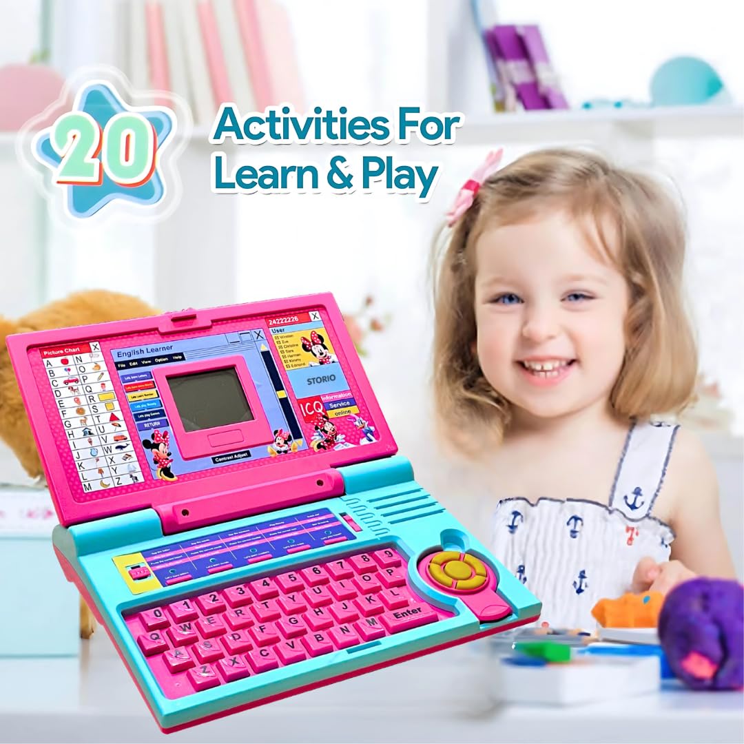 Storio Minnie Mouse Educational Laptop Toy 20 Learning Activities, Ages 3+