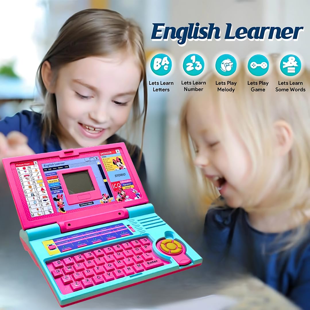Storio Minnie Mouse Educational Laptop Toy 20 Learning Activities, Ages 3+