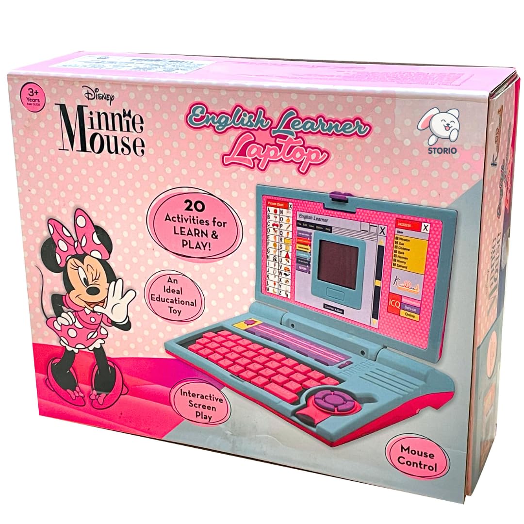 Storio Minnie Mouse Educational Laptop Toy 20 Learning Activities, Ages 3+