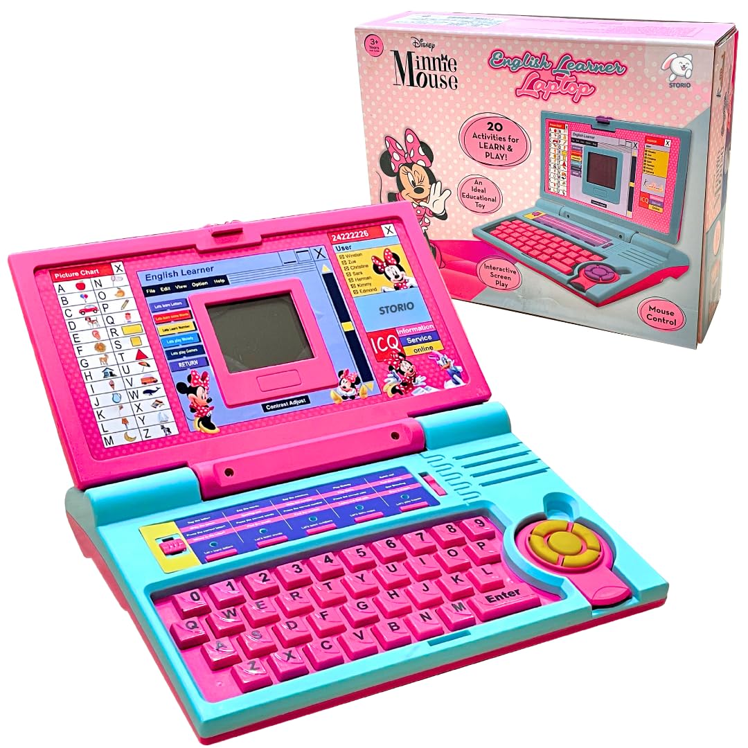 Storio Minnie Mouse Educational Laptop Toy 20 Learning Activities, Ages 3+
