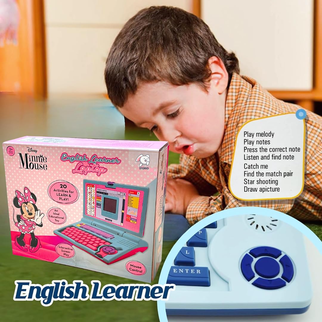 Storio Minnie Mouse Educational Laptop Toy 20 Learning Activities, Ages 3+