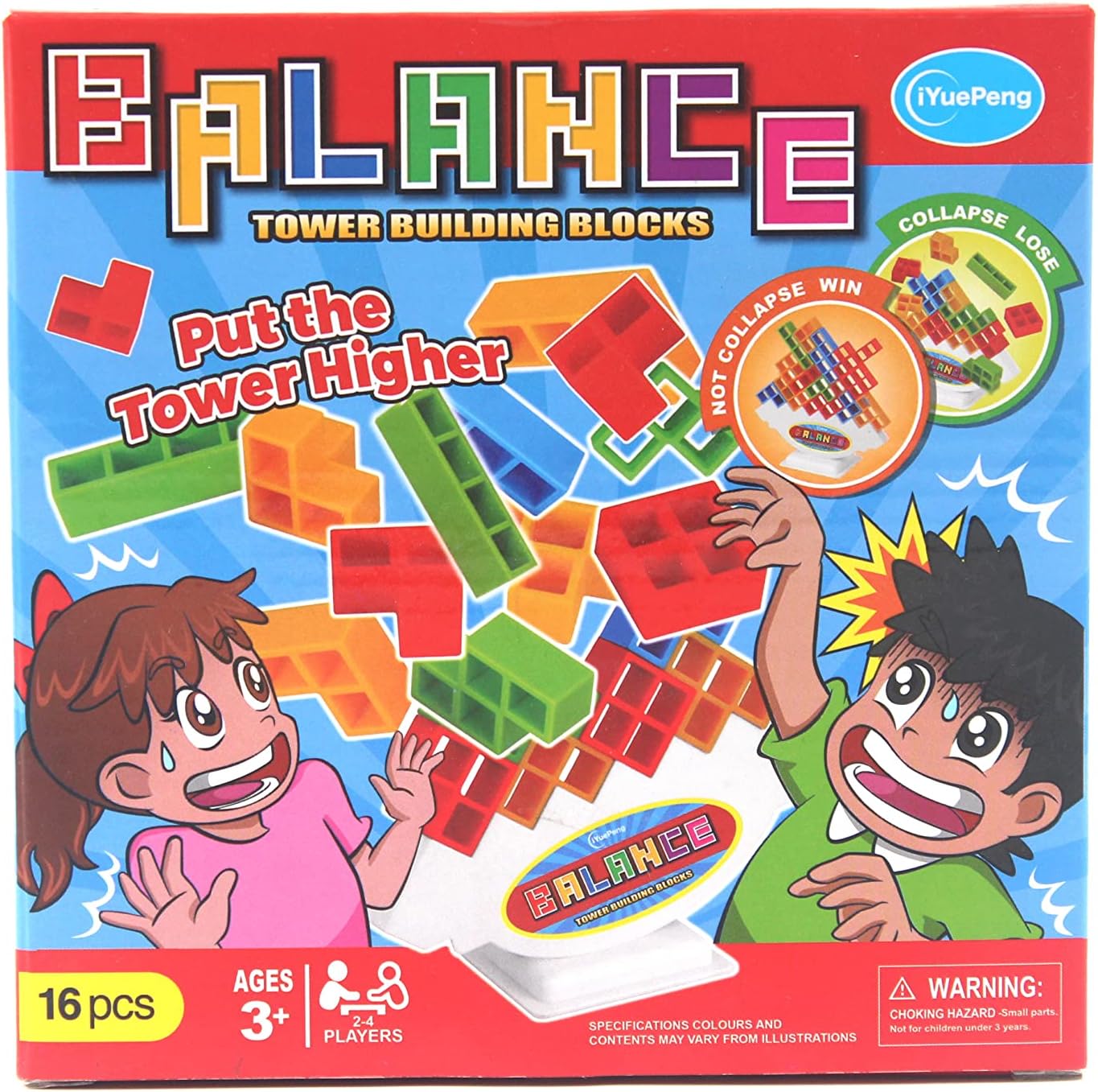 Tetris Balance Stacking Board Game for Kids & Adults Fun for Family & Travel
