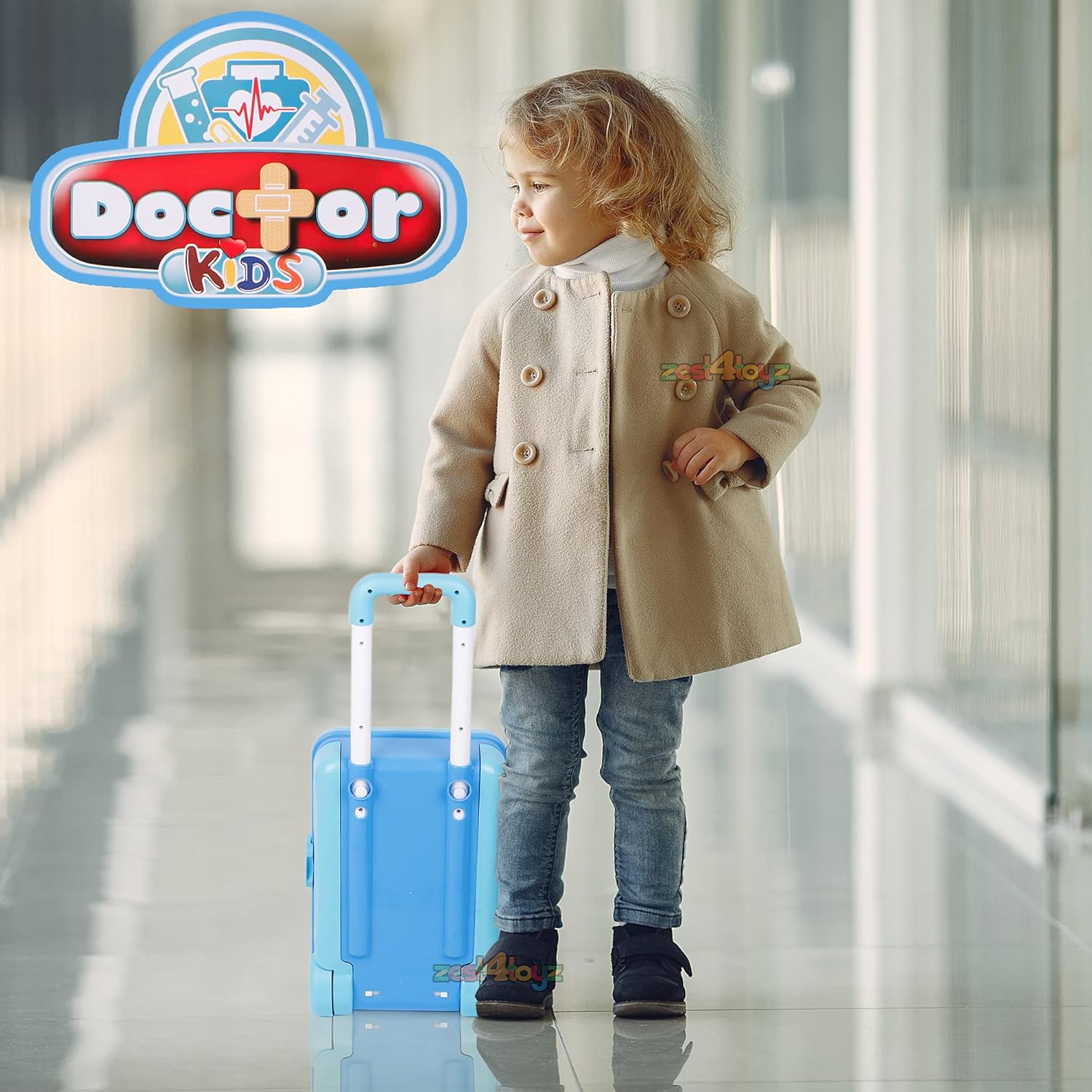 Zest 4 Toyz Doctor Role Play Set with Suitcase Pretend Medical Kit for Kids
